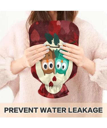 Owl Valentine's Day Hot Water Bottle with Cover | Pain Relief Hot Pack for Women | 1L Perfect Gift - Buy Online on GoSupps.com