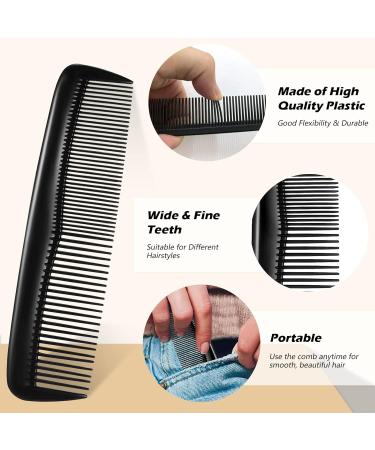 Xinjieda Hair Comb Set - 4PCS Plastic Pocket Combs for Hairdressing, Barber Salon Comb for Men and Women - Fine and Standard Tooth Hair Care Tool - Buy Online on GoSupps.com