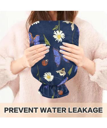 BPA-Free Hot Water Bottle with Daisies Bees & Butterflies - 2L Pain Relief & Heat Cold Therapy - Buy Online on GoSupps.com