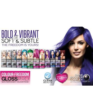 Colour-Freedom Gloss Pro Indigo Semi-Permanent Hair Colour 150ml - Vegan Colour Mask with PurePlex | Ammonia Free, Lasts 6-10 Washes - Buy Online on GoSupps.com