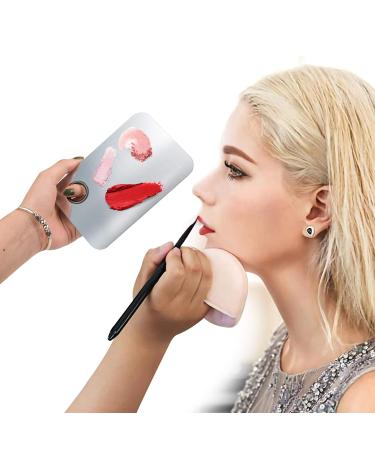 Aliobc Stainless Steel Make-Up Mixing Palette | Foundation & Nail Art Tool Set - 2 PCs Big Square (15 x 9.9 cm) with Spatula | International Shipping Available - Buy Online on GoSupps.com
