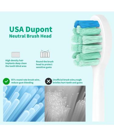 Goyisee Sonic Electric Toothbrush: 5 Modes, 35,000 VPM, IPX7 Waterproof, 60-Day Use, Rechargeable, 2 Dupont Bristles, for Adults - White - Buy Online on GoSupps.com