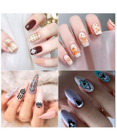 Nail Stamp Plate Gel Set - 22 pcs: Stamping Plates, Polishes, Stamper, Scaper, Templates - Flowers, Animals, Holidays, Summer, Lace Designs - Buy Online on GoSupps.com