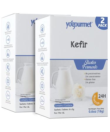 Yogourmet Kefir Starter Freeze-Dried 6 Packets 5 g Each