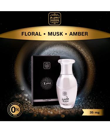Naseem Kanz Alcohol-Free Body Lotion | Rose Jasmine White Musk Amber | Non-Greasy Vegan BPA & Paraben Free Moisturizer for Women - 35 gm - Buy Online on GoSupps.com