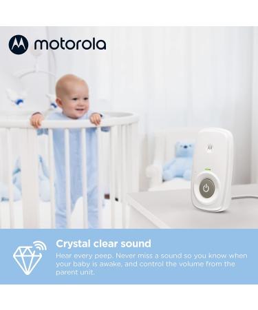 Buy Motorola Nursery AM24 BabyPhone - Digital Audio Monitor with DECT Technology Room Temperature Display & Two-Way Communication - White - Buy Online on GoSupps.com