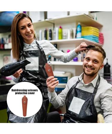 Salon Hair Scissor Bag - Scissor Sheath Pouch for Hair Salon | Portable Scissors Storage Holder Protective Safety Sheath Bag for Barber Beauty Salon Home Brown - Buy Online on GoSupps.com