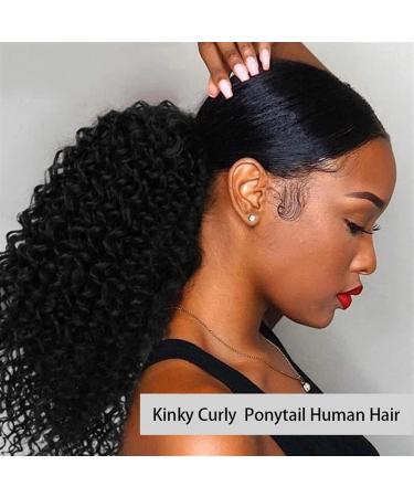 Ponytail Hair Extension Kinky Curly Ponytail Extension 10-24Inch Brazilian Human Hair Wrap Around Ponytail Hairpieces Clip In Afro Curly Remy Hair Extension for Black Women Ponytail Hairpiece (Size : 20inches 100g - Buy Online on GoSupps.com
