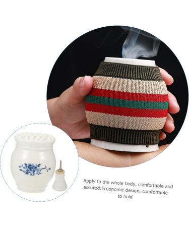 SEWOART Moxibustion Massage Tools - Ceramic Moxa Stick Holder Earth Colors Ideal for Healing & Relaxation - Buy Online on GoSupps.com