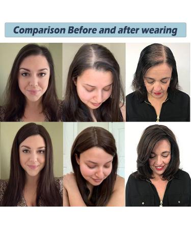 10inch HL-4# Human Hair Topper for Women with Thinning Hair - Remy Clip-On Hair Piece | 100% Real Human Hair Toppers - Buy Online on GoSupps.com