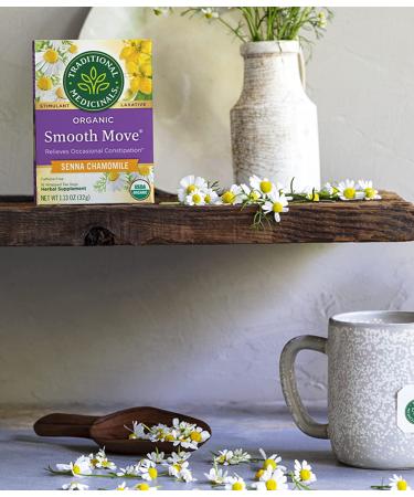 Traditional Medicinals Organic Smooth Move Senna Chamomile Herbal Tea - 16 Tea Bags - Buy Online on GoSupps.com