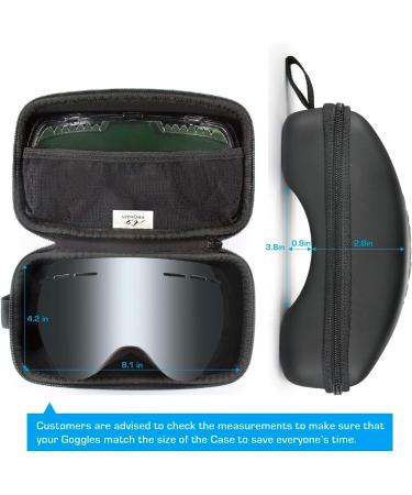 PROHAPI Snow Goggles Case - Semi Hard EVA Ski Goggles Case with Aluminum Strap, Proof Zipper - Lightweight Travel Bag - Buy Online on GoSupps.com