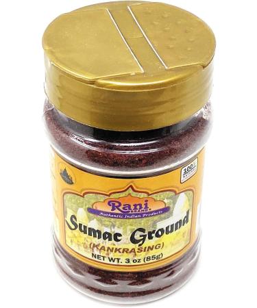 Rani Sumac (Sumak) Spice Ground Powder 3oz (85g) PET Jar All Natural Salt-Free | Vegan | No Colors | Gluten Friendly | NON-GMO - Buy Online on GoSupps.com