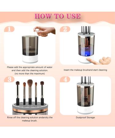 Electric Cosmetic Brush Cleaner - Rechargeable & Efficient | All Size Makeup Brushes & Tools | White - Buy Online on GoSupps.com