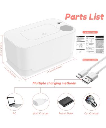 MABCIRY Baby Wipe Warmer USB Diaper Wipe Warmer Thermostat Temperature Baby Wipe Warmer Dispenser Portable Wet Wipes Heating Box Keep Wipes Warm and Moist for Baby Nursery(White) - Buy Online on GoSupps.com