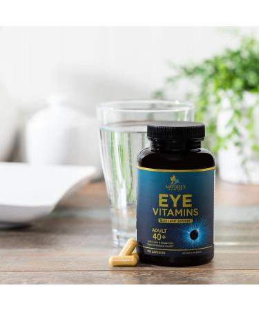 Eye Health Supplement with Lutein, Zeaxanthin, Zinc, Vitamin C & E - 120 Capsules - Supports Vision, Dryness, Eye Strain - Adult Eye Vitamins - Buy Online on GoSupps.com