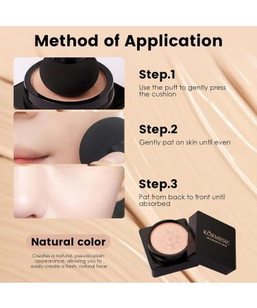 Air Cushion CC Cream Cr me Fond de Teint Liquide Couvrant Cushion Foundation Nude hydratant claircissant Cushion Maquillage L ger et Durable Un Ton De Peau Uniforme - Buy Online on GoSupps.com