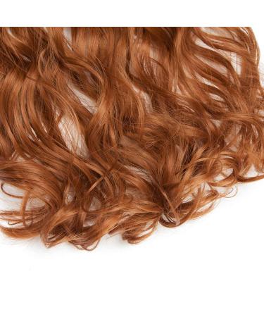 Tess Hair Part Extensions | Ombre Synthetic Wavy Hair 50cm | 90g Earth Brown & Copper - Perfect for International Shipping - Buy Online on GoSupps.com