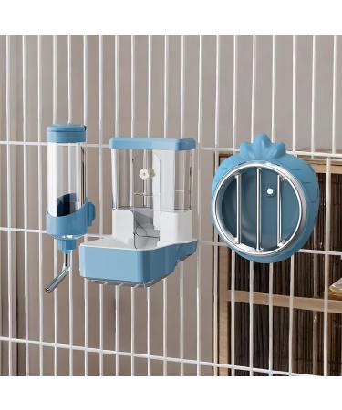 Small Animal Hay Feeder - Chew-Proof ABS Body with Stainless Steel Grid - Ideal for Rabbits, Guinea Pigs, Chinchillas - 20x16x10cm Gray - Buy Online on GoSupps.com