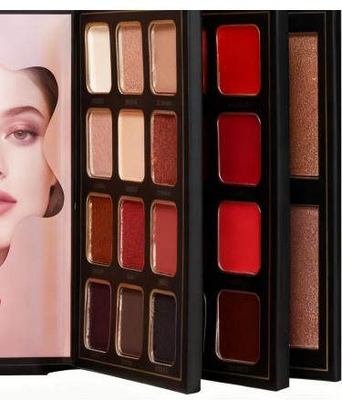  Nkmifeg Makeup Palette Book 4 Layers Long Lasting Foldable Multifunction Beauty Supplies Contour Palette and Blush for Mature Women Artists Wedding Prom Office Evening Fashion - Buy Online on GoSupps.com