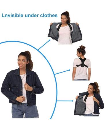ZCLNYVGJ GUOWGANG Brace Support Belt Adjustable Back Support Posture Corrector Men Women Clavicle Spine Back Shoulder Lumbar Posture Correction (Size : Medium) (A S) - Buy Online on GoSupps.com