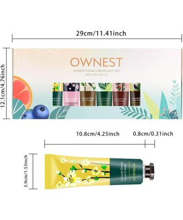 Ownest 10 Pack Plant Fragrance Hand Cream Moisturizing Hand Care Cream Travel Gift Set With Natural Aloe And Vitamin E For Men And Women-30ml - Buy Online on GoSupps.com