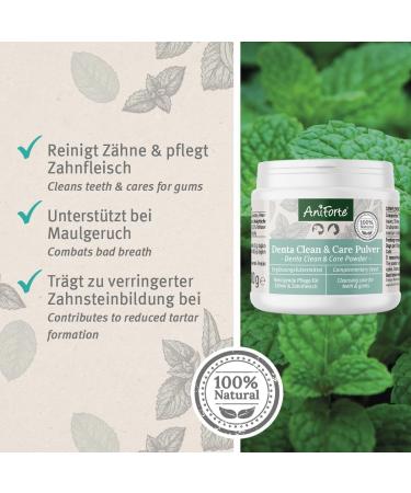 Aniforte Denta Clean & Care Dental Powder for Dogs & Cats - 80g Natural Tooth Cleaner & Tartar Remover for Fresh Breath - Buy Online on GoSupps.com