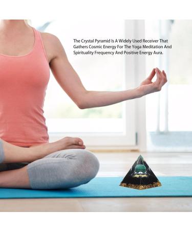 Positive Energy Crystal Pyramid Amethyst Balls Handmade Pyramid Energy Generator Astral Tai Chi Healing Crystal Pyramid for Stress Reduction Healing Meditation Room Decoration - Buy Online on GoSupps.com