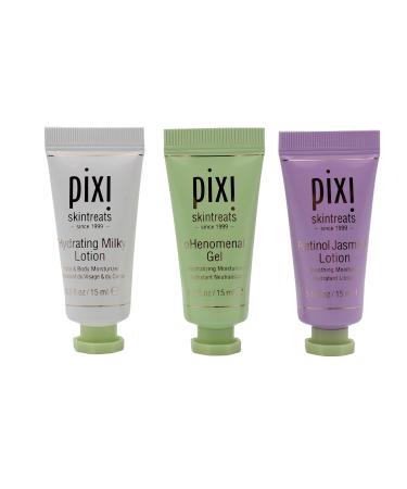PIXI Skintreats Moisturizer 3x15ml Hydrating Milk I pHenomenal Gel I Retinol Jasmine Lotion