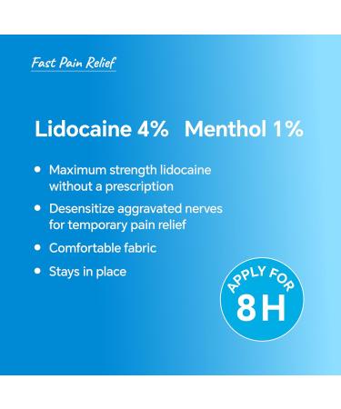 Physicure Kalt 4% Lidocaine Plus 1% Menthol Pain Relief Patch for Back Ache Stiff Neck Joint Pain Muscle Soreness Topical Analgesic 15 Counts - Buy Online on GoSupps.com