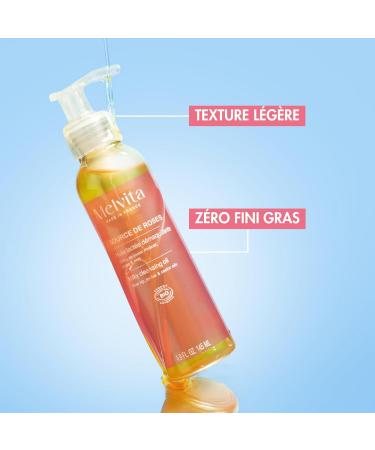 Melvita - Huile D maquillante - Source de Roses - Nettoyage Doux & Efficace - Enrichie en Extraits de Roses Sauvages & Huiles V g tales - 145 ml - Buy Online on GoSupps.com