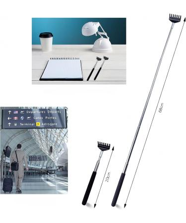 High-Quality Telescopic Back Scratcher - Extendable 68 cm Reach for Head & Back - Black - Buy Online on GoSupps.com
