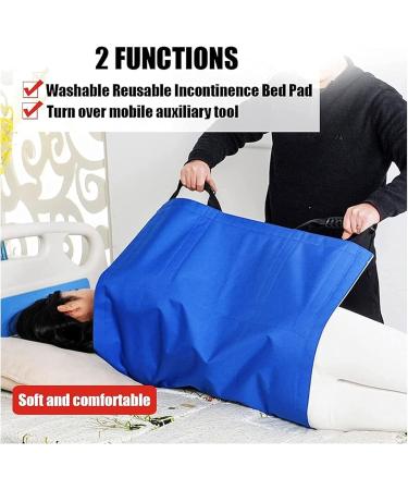 Positioning Bed Pad Patient Transfer Sheet with Handles Reusable Incontinence Pads for Hospital and Home Elderly Lifting Turning Sitting Up Washable - Buy Online on GoSupps.com