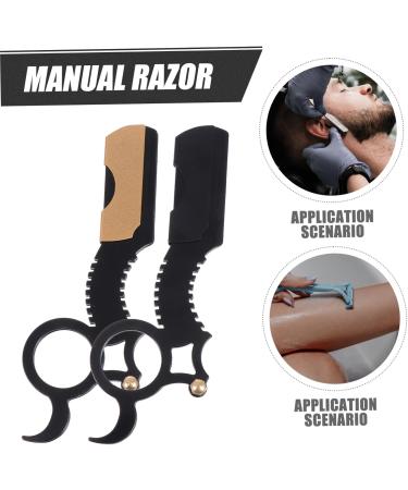 Minkissy 2-St Rapid Holder Men's Razor | Ergonomic Mustache & Beard Cutting Tool | Rustproof Stainless Steel | Salon Quality Replacement - Buy Online on GoSupps.com