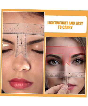 Healeved Eyebrow Ruler 100pcs Eyebrow Design Ruler Tools Brow Stencil Measuring Tool Brow Ruler Make up - Buy Online on GoSupps.com