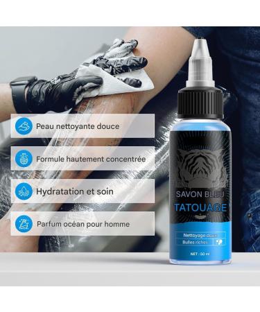  G n rique Piercing Soap - 50ml Blue Moisturizing Cleanser - After-Piercing Cleanser with Foaming Bottle | For Men's Washing and Hygiene Routine at Home and While Traveling - Buy Online on GoSupps.com