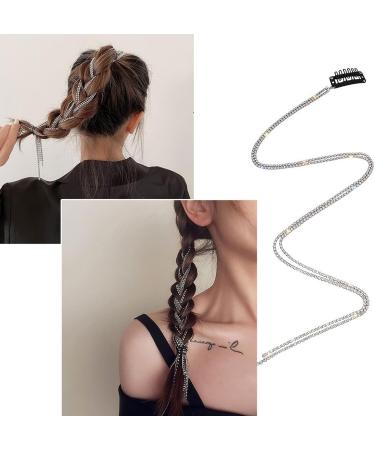 DHWEKU Hair Chain with Rhinestones Rhinestone Tassels Hair Clip Hair Chain with Crystal Tassel Hair Accessories for Girls and Women 4 Pieces - Buy Online on GoSupps.com