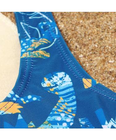 IWEMEK Kids Swimming Float Jacket - Blue Dinosaur 18-24 Months | One Piece Bathing Suit for Boys and Girls | Buoyancy Aid Vest with Adjustable Cotton Stick - Buy Online on GoSupps.com