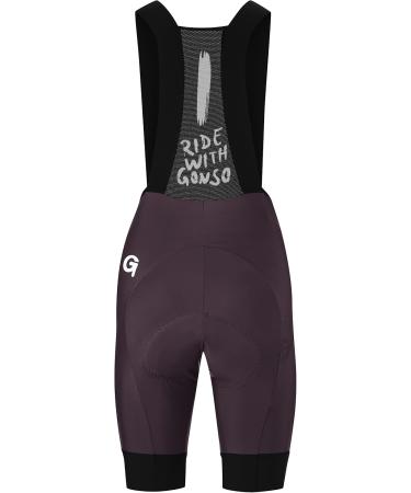 Gonso Women's Cycling Shorts SQLAB Go Bib W 44 - Dark Plum | Comfortable & Stylish Cycling Gear for Women - Buy Online on GoSupps.com