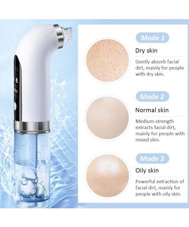 scosao Blackhead Remover Pore Vacuum Electric Cleaner Blackhead Rechargeable Acne Extractor Suction Tool for Facial Women & Men with LED Display 3 Suction Power & 6 Probes  - Buy Online on GoSupps.com