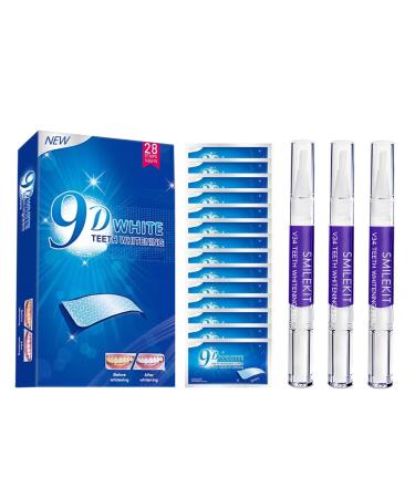 Xumann 28PCS 9D Teeth Whitening Strips & 3PCS Teeth Whitening Pen 5D 3D Upgraded Tooh Whitener Strips