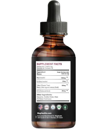 Myo-Inositol & D-Chiro Inositol - 40:1 Ratio - 60-Day Supply - Women's Health Support and Daily Wellness Support to Promote Overall Balance - Premium Inositol Supplement 4 Fl Oz (Pack of 1) - Buy Online on GoSupps.com