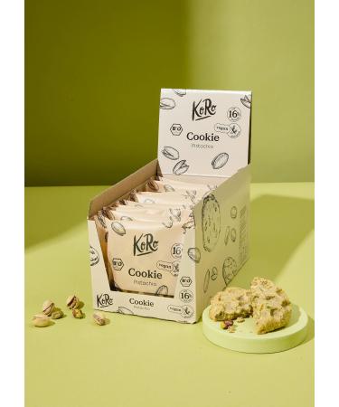 KoRo - Organic pistachio cookie (16%) - Vegan and gluten free - with white nuggets, cashews and pistachios - organic quality