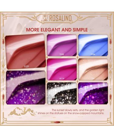 ROSALIND UV Nail Polish Colour Changing Gel Nail Polish Set 10 Pieces Glitter Thermal Shellac Gel Polish UV LED Soak Off Chameleon Gel Polish Set Blue White - Buy Online on GoSupps.com