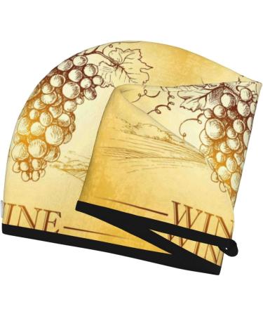 Hair Towel Wrap - Quick Drying Hair Turban with Button | Bunch of Grapes Design - Buy Online on GoSupps.com