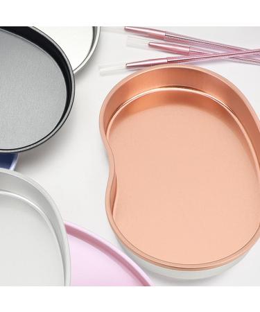 HUSHUI Stainless Steel Manicure Tray Oval Cosmetic Makeup Nail Art Jewelry Dish Desktop Decor Black Silver Champagne Gold - Buy Online on GoSupps.com