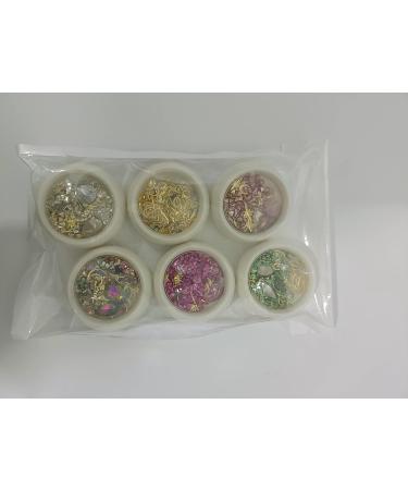 EBANKU 6 Boxes Mixed Nail Art Rhinestones Diamonds Crystals Beads Gems for 3D Nails Art Decoration Nail Art Supplies - Buy Online on GoSupps.com