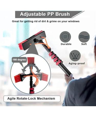 Telescopic Window Cleaner Water Fed Pole Kit Window Cleaning Poles Water Fed Brush Aluminum Outdoor Window Cleaner Extendable Telescopic Pole Water Fed Brush Spray Washer For Window (30ft/9m) - Buy Online on GoSupps.com