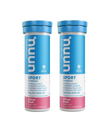 Nuun Active Citrus Fruit Electrolyte Enhanced Drink Tablets (2-Pack of 10)