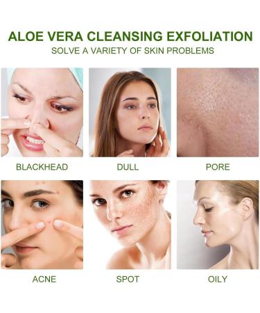 Aloe Vera Facial Scrub - Face Scrub Exfoliator - Aloe Vera Scrub Face Exfoliator - Dark Spot Remover for Face Scrub Gel - Clean Pore Dirt Oil Control - Moisturizing Hydrating Smooth Tender Refreshing - Buy Online on GoSupps.com